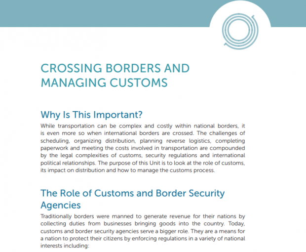 Crossing Borders and Managing Customs PDF download screenshot