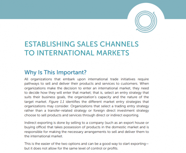 Establishing Sales Channels to International Markets PDF download screenshot