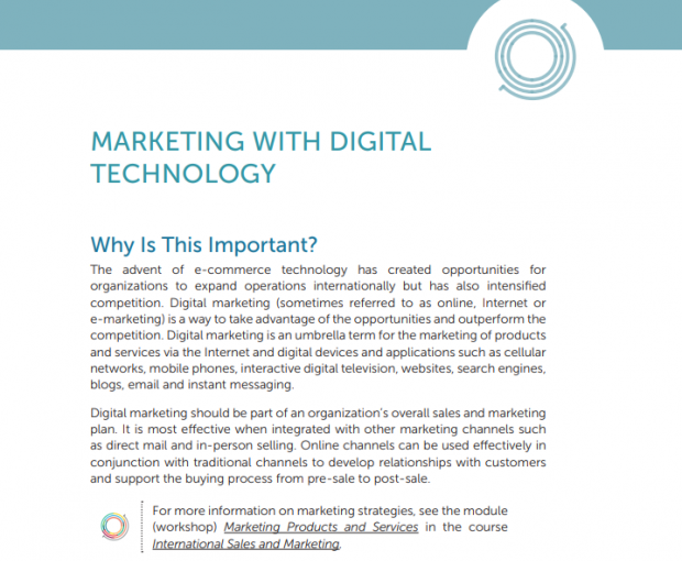 Marketing with Digital Technology PDF download screenshot