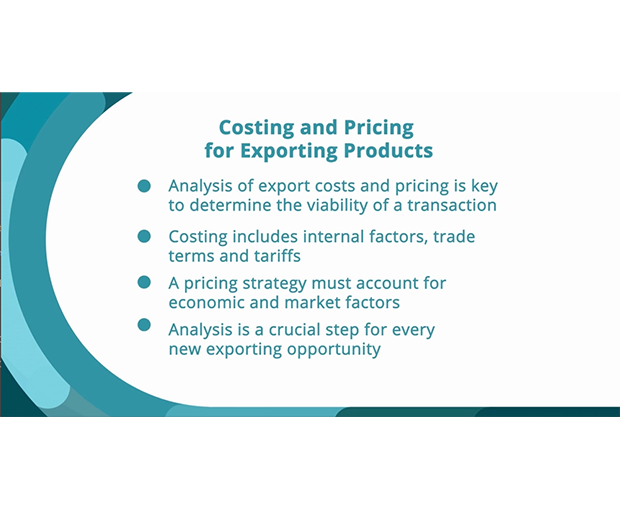 Conducting Cost and Pricing Analysis for Exporting Products video screenshot