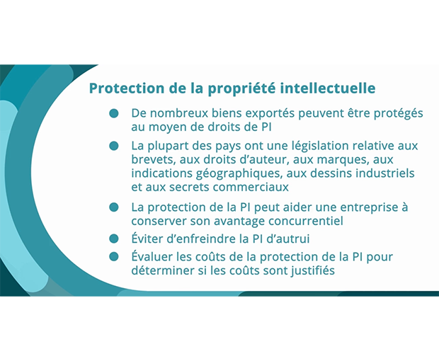 Protection de la propriété intellectuelle capture d'écran vidéo