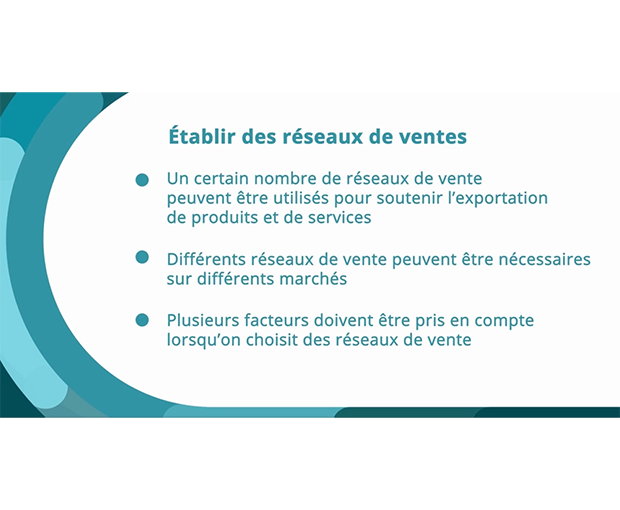 Établir des réseaux de ventes sur les marchés internationaux capture d'écran vidéo
