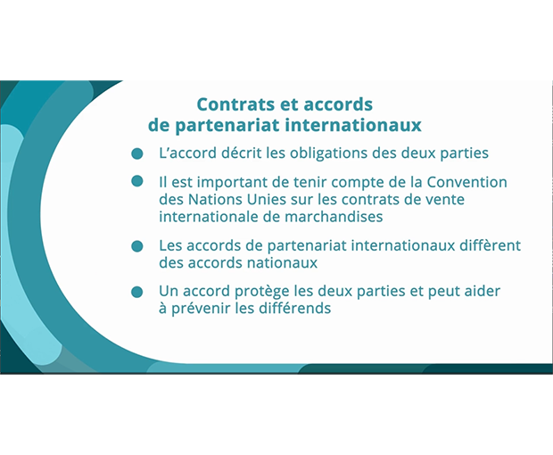 Contrats et accords de partenariat internationaux capture d'écran vidéo