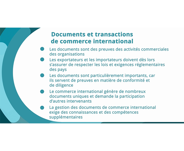 Documents et transactions de commerce international capture d'écran vidéo